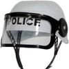 POLICE HAT Plastic Helmet Cap Costume Party w Strap Clear Visor White