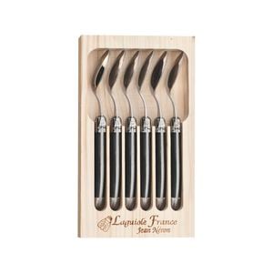 Laguiole Jean Neron 6pc. Coffee Spoon Set - Black