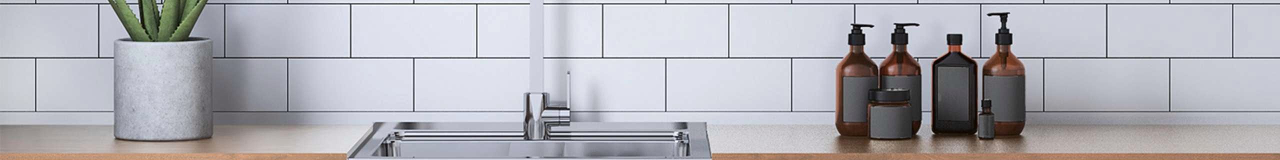 Laundry room benchtop with sink