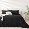 LINENOVA 2000TC Bamboo Blend Quilt Cover Set - Single,Black
