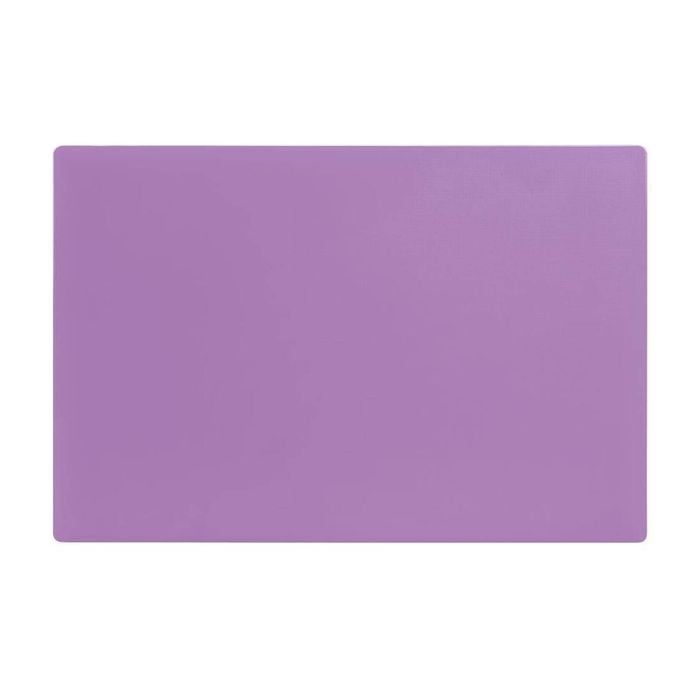 Hygiplas Chopping Board Antibacterial Low Density Purple 450x300x10mm Commercial Kitchen Food Prep