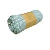 Zig Zag Cotton Fringe Throw Rug 125 x 150 cm Forest
