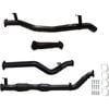 Ignite Exhausts Turbo Back For Toyota Landcruiser 79 Series V8 D/cab 3" Cat & Straight Pipe Black Aluminised Steel