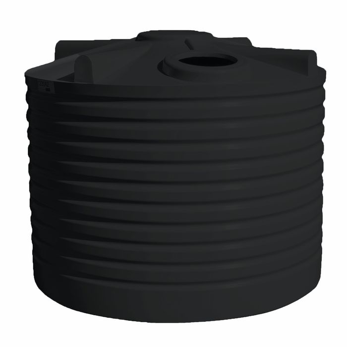 Clark Tanks 5000L Squat Round Poly Water Tank - Charcoal