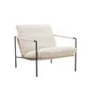 Maestro Furniture Kaylen Fabric Relaxing Accent Lounge Chair Metal Frame Beige