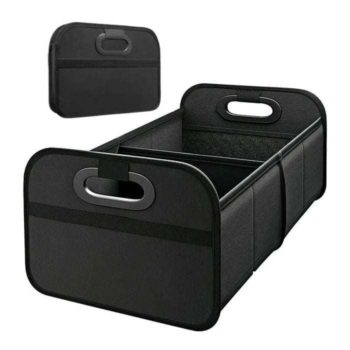 NNEOBA Large Collapsible Trunk Storage Box with Multi Pockets Black