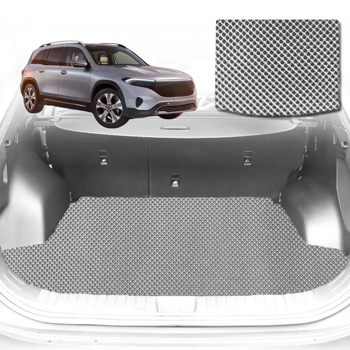 6D Diamond Car Boot Mat for Mercedes-Benz EQA SUV H2432021-Current-Cargo Mat-Grey-Outback GT