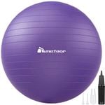 METEOR Purple 75-85cm Yoga Ball with Pump