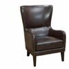 Salerno Brown Leather high-backed Armchair