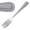 Olympia Dessert Fork Bead 12 Pack 184mm 18/0 Stainless Steel Commercial Catering Cutlery