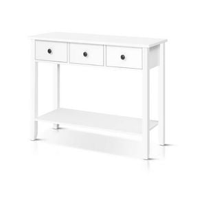 Artiss 3 Drawers Console Table White
