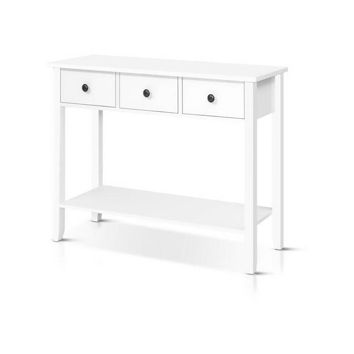 Artiss 3 Drawers Console Table White
