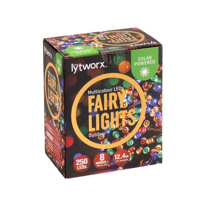 Lytworx Solar Multicolour Fairy Lights - 250 Pack