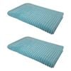 2x Bas Phillips Hayman Zero Twist Bath Mat 600gsm Cotton 78x48cm Ocean