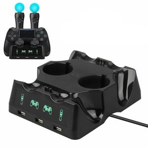 4 in 1 Charging Dock Stand For Sony PS4 Playstation 4 VR PSVR Move and Dualshock Controllers