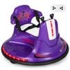 Costway 360° Kids Bumper Car Electric Ride On Toy W/remote Purple