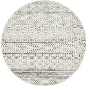 The Rug Connection Liu Harper Silver 150x150cm - Small Round Pet Friendly Indoor Rug