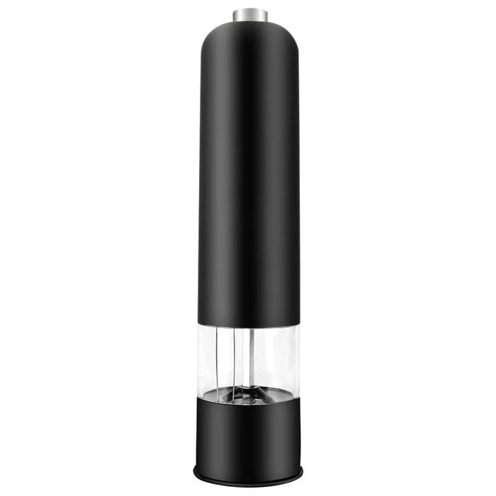 NNEOBA Electric Spice Grinder with LED Light Automatic Pepper & Salt Mill Black