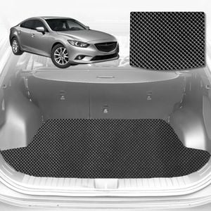 6D Diamond Car Boot Mat for Mazda 6 (GH)2008-2012-Sedan-Cargo Mat-Black-Outback GT