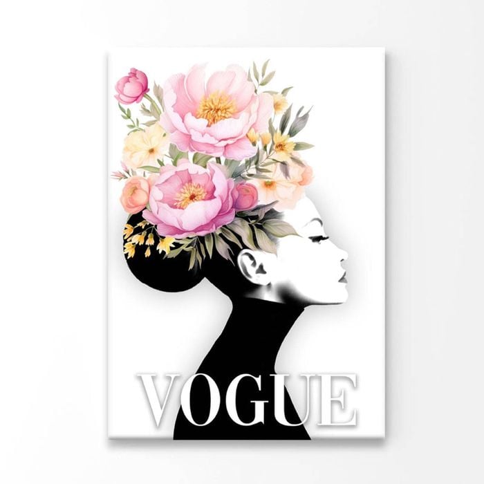 Fashion Girl with Flowers  Print 100% Australian Made 40 x 50cm  (Acrylic)