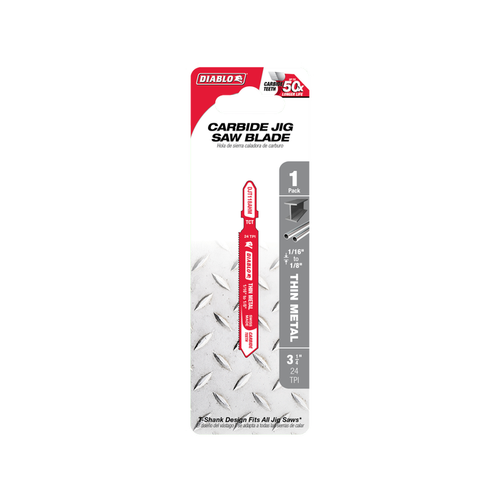 Diablo 83mm Tungsten Carbide Jig Saw Blade for Thin Metal