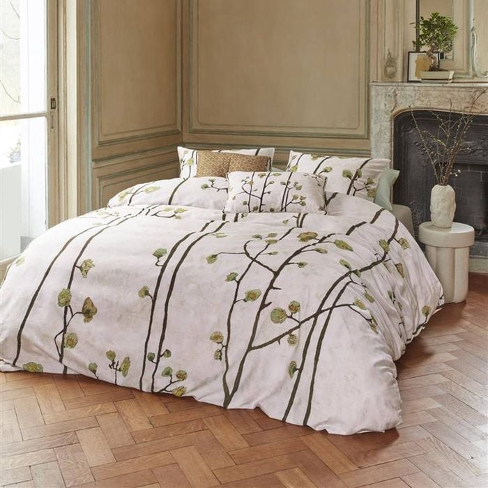 Bedding House X Van Gogh Queen Plum Blossoms Sand Cotton Sateen Quilt Cover Set