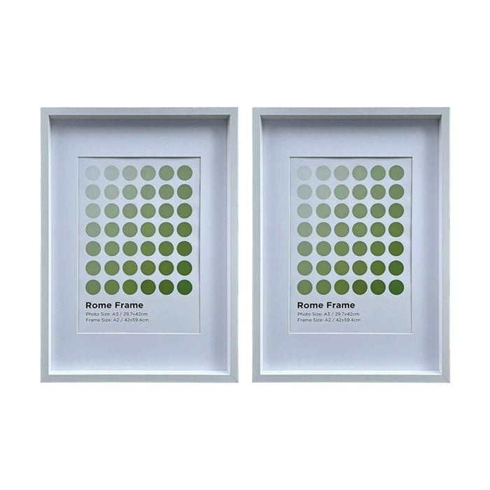 2PK Braz A2 Rome Image Photo Document Display Frame 42x59.4cm White