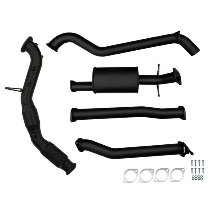 Ignite Exhausts Turbo Back For Ford Ranger Px2/px3 3.2l Cat & Muffler Black Aluminised Steel