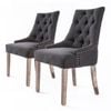 La Bella Set of 2 Black (Charcoal) Amour French Provincial Dining Chair