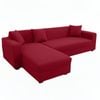 Anyseat 4 Seater Sofa Cover Plain Rose Red Style And Protection For Living Room Sofa Chair Elastic Stretchable Slipcover