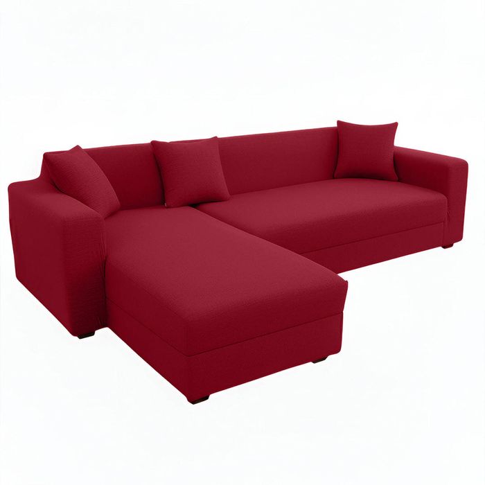 Anyseat 4 Seater Sofa Cover Plain Rose Red Style And Protection For Living Room Sofa Chair Elastic Stretchable Slipcover