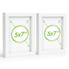 Nicola Spring Box Picture Glass Photo Frame, Standing & Hanging - For 5x7" (13x18cm) Photos  - Pack Of 2