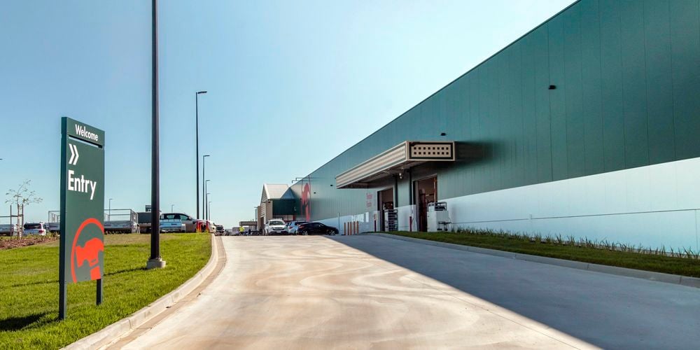 Entrance ramp to the store carpark