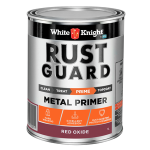 White Knight Rust Guard 1L Red Oxide Metal Primer Paint