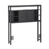 Artiss Bed Headboard King Single Storage Bedhead Charging Station Black