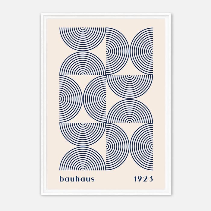 Galrie Bauhaus 1923 Geometric Art Print - Modern Minimalist Wall Decor, White Frame, A4 21 x 30cm (8 x 12inch)