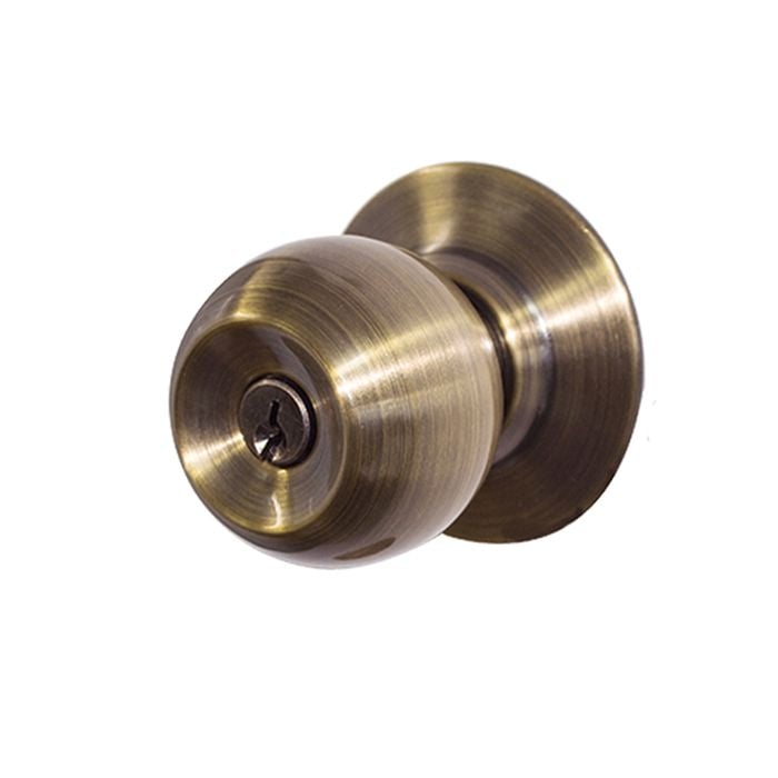 Sylvan Quest Entrance Knobset Antique Brass