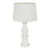 Belle Bermuda Table Lamp w/ Brass Base 46cm - White