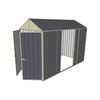 Build-a-Shed 1.5 x 3.0 x 2.3m Double Sliding Side Door Gable Shed - Grey