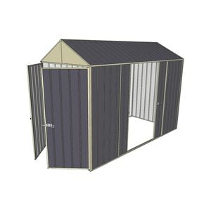 Build-a-Shed 1.5 x 3.0 x 2.3m Double Sliding Side Door Gable Shed - Grey