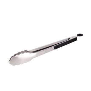 Mastercraft Heavy-Duty 30cm Stainless Steel Tongs - Black