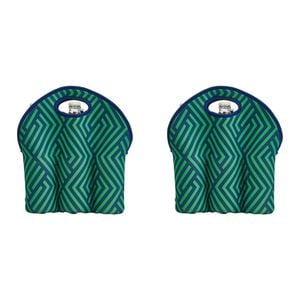 2PK Annabel Trends Neoprene 6-Bottle Carrier Bag 30cm - Zig Zag