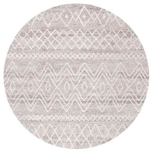 The Rug Connection Jaya 453 Silver 200x200cm - Medium Round Transitional Pet Friendly Indoor Rug