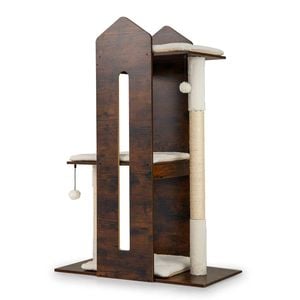 Costway 120cm Modern Cat Tree Kitten Tower Pet Condo Sisal Scratching Post