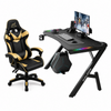 Relaxio Ergonomic Gaming Chair with RGB LED Gaming Desk - Combo Set
