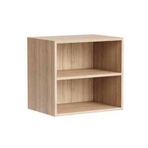 Kaboodle 600-699mm Almond Oak Customisable Deep Med Wall Open Open Shelf