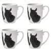 4PK Ashdene Trio Black 12cm Coffee/Tea Drink Mug - White