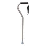 Livingstone Walking Stick Swan Neck Aluminium Silver Adjustable 78-100 cm
