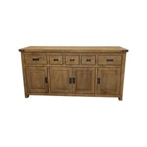 Gloriosa Buffet Table 180cm 4 Door 5 Drawer Solid Mango Timber Wood - Honey Wash