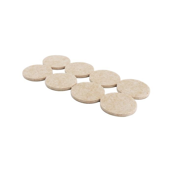 Surface Gard 38mm Beige Round Adhesive Felt - 8 Pack